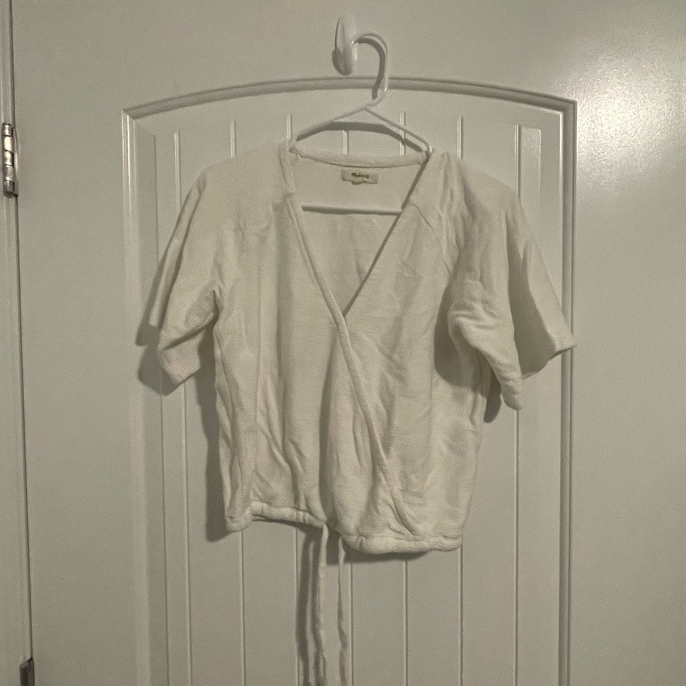 Madewell white tie top size small